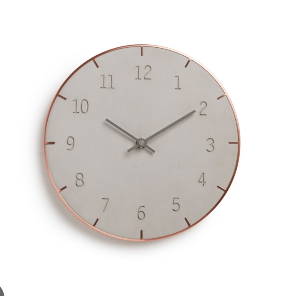 **PRICE DROP** Umbra Wall Clock Concrete and Copper